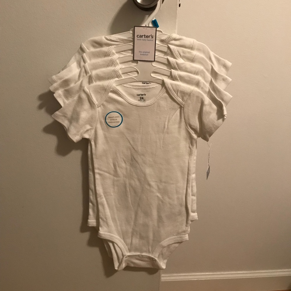 Five pack of white onesies